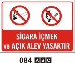 Sigara İçmek Tehlikeli ve Yasaktır 25x35 cm PVC (Plastik) 0,50mm