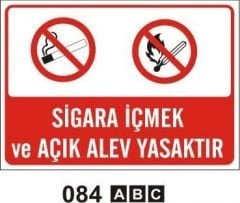 Sigara İçmek Tehlikeli ve Yasaktır 25x35 cm PVC (Plastik) 0,50mm
