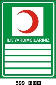 İlk Yardımcılarınız 25x35 cm Sticker (Yapışkanlı) Etiket