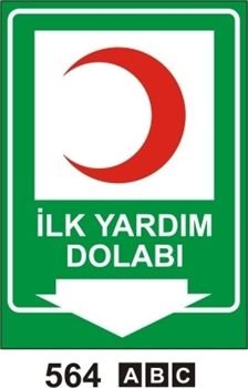 İlk Yardım Dolabı 25x35 cm Sticker (Yapışkanlı) Etiket