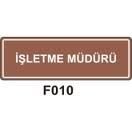 İşletme Müdürü 10x15 cm Sticker (Yapışkanlı) Etiket