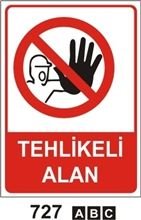 Tehlikeli Alan 35x50 cm PVC(Plastik) 0,50mm
