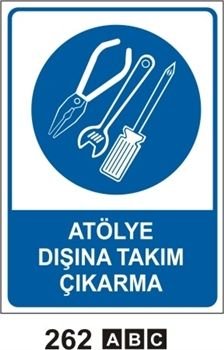 Atölye Dışına Takım Çıkarma 35x50 cm PVC(Plastik) 0,50mm