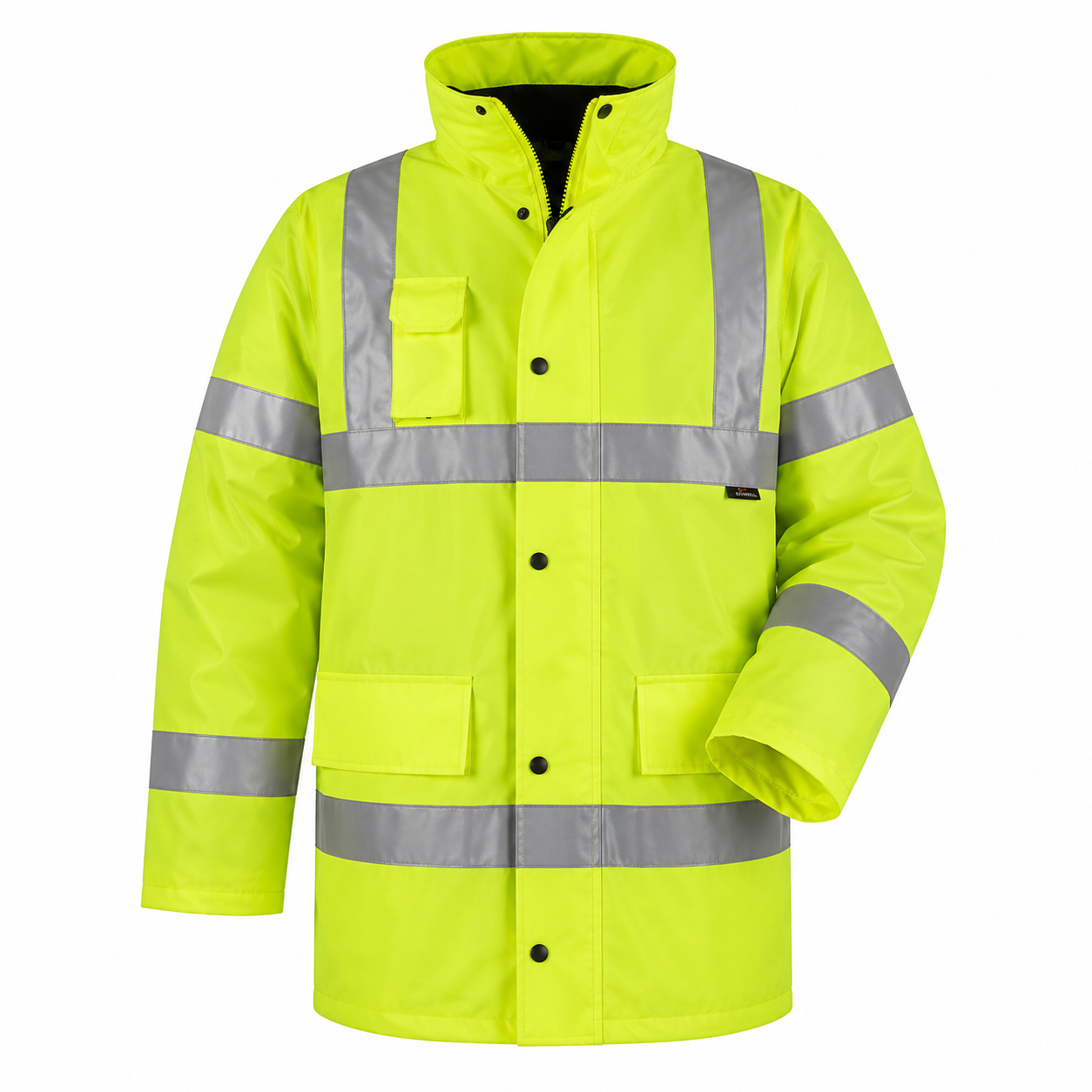 Vızwell VWJK01 300D Oxford Reflektörlü İçi Kapitoneli Sarı Parka