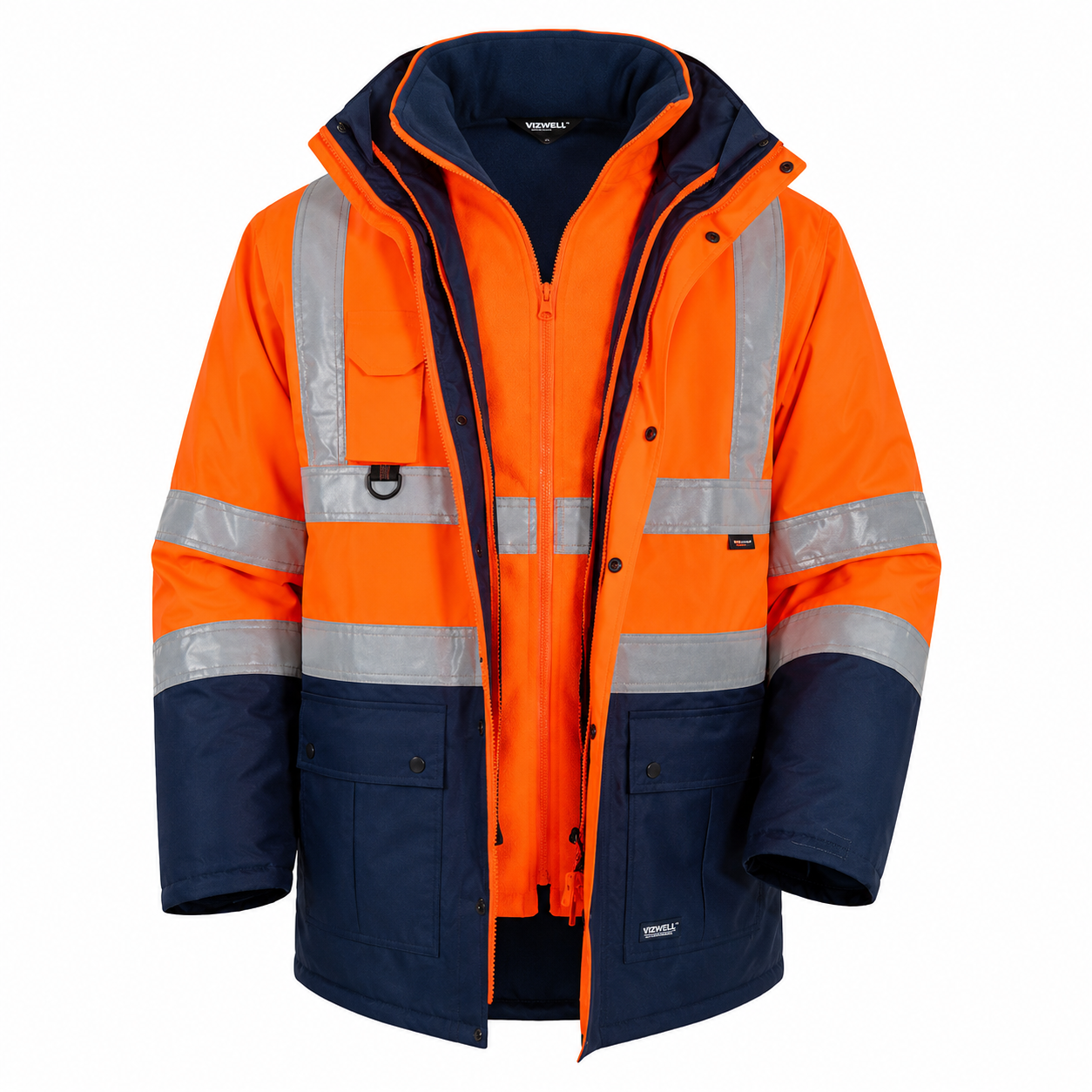Vızwell Vwjk44 300D Oxford 5+1 Reflektörlü Parka – 5 Farklı Kullanım Modeli