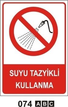 Suyu Tazyikli Kullanma 25x35 cm Sticker (Yapışkanlı) Etiket