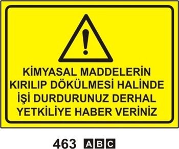 Kimyasal Maddelerin Kırılıp Dökülmesi Halinde 35x50 cm Dekota (Forex) 3mm