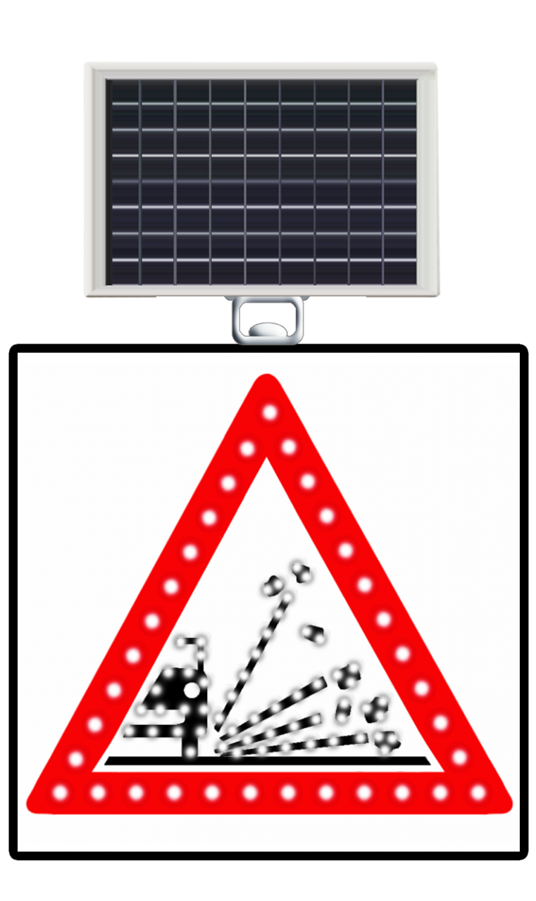 Güneş enerjili LED’li gevşek zeminli yol 600x600 mm