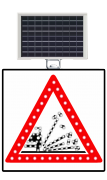Güneş enerjili LED’li gevşek zeminli yol 600x600 mm