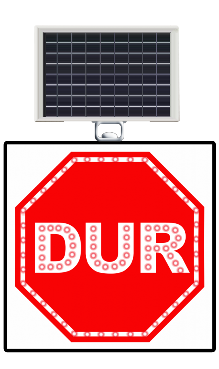 Güneş enerjili LED’li dur 600x600 mm