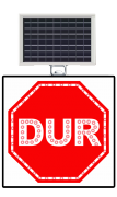 Güneş enerjili LED’li dur 600x600 mm