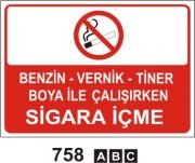 Benzin Tiner Boya İle Çalışırken Sigara İçme