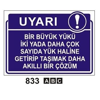 Bir Yükü İki Yada Daha Çok Sayıda Yük Haline Getirip Taşımak Daha Akıllı Bir Çözüm 50x70 cm Dekota (Forex) 3mm