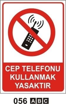 Cep Telefonu Kullanmak Yasaktır 25x35 cm Sticker (Yapışkanlı) Etiket