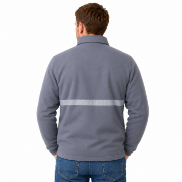7/7 Kışlık Gabardin İş Montu Reflektörlü Kapitoneli Gri