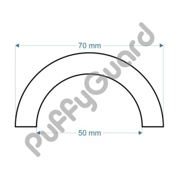 Puffyguard I Yuvarlak Kenar Köşe Koruyucu Sünger 70 x 500 x 1000 mm