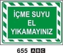 İçme Suyu El Yıkamayınız 35x50 cm Dekota (Forex) 3mm
