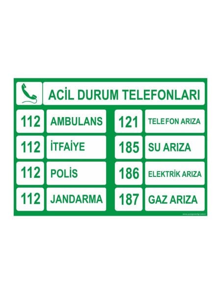 Acil Telefon Numaraları