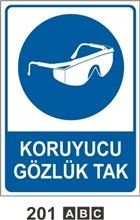 Koruyucu Gözlük Tak 25x35 cm PVC (Plastik) 0,50mm