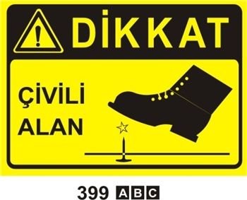 Dikkat Çivili Alan 35x50 cm Dekota (Forex) 3mm