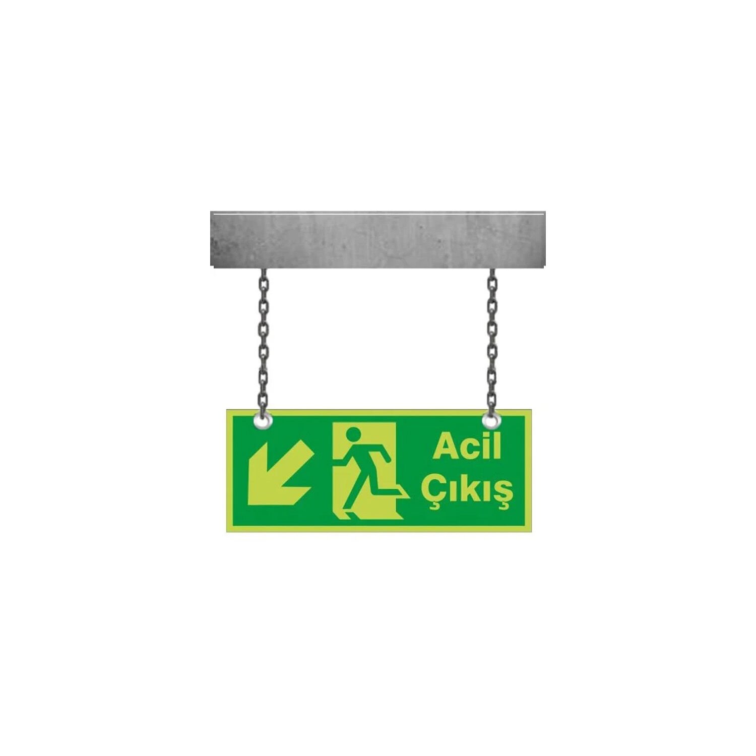 Çift Yönlü Fotolümenli Levha Sol Aşağı Ok