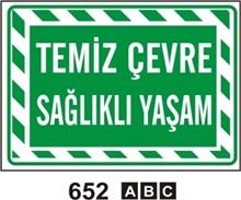 Temiz Çevre Sağlıklı Yaşam 25x35 cm Saç (Galvaniz) 0,50mm