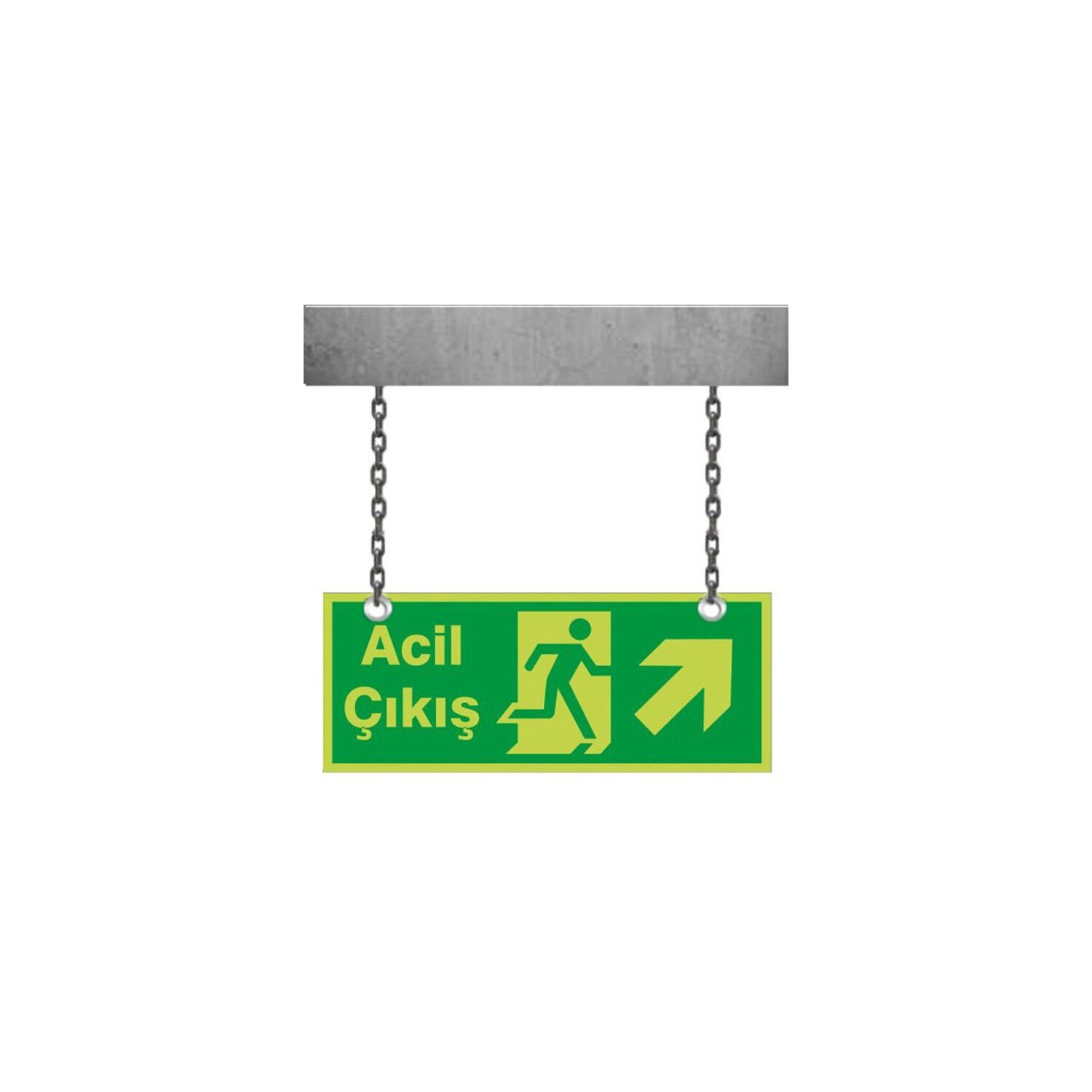 Çift Yönlü Fotolümenli Levha Sağ Yukarı Ok