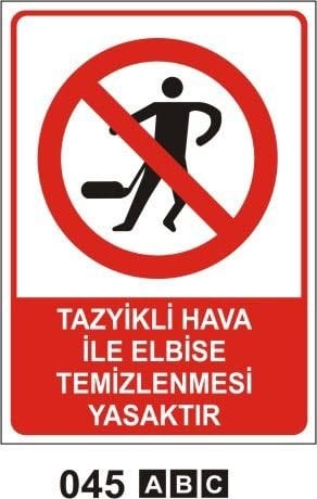 Tazyikli Hava İle Elbise Temizlenmesi Yasaktır