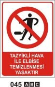 Tazyikli Hava İle Elbise Temizlenmesi Yasaktır