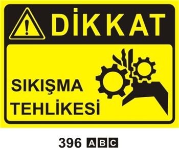 Sıkışma Tehlikesi 50x70 cm Dekota(Forex)3mm
