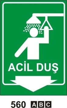 Acil Duş 35x50 cm PVC (Plastik) 0,50mm