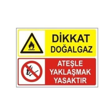 Dikkat Doğalgaz-Ateşle Yaklaşmak Yasaktır