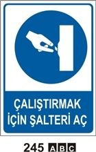 Çalıştırmak İçin Şartteli Aç 25x35 cm Saç (Galvaniz) 0,50mm