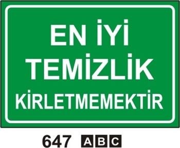 En İyi Temizlik Kirtletmemektir 50x70 cm Dekota (Forex) 3mm