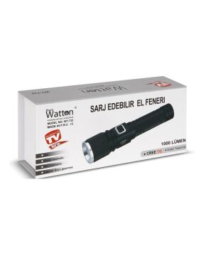Watton Wt-732 Cree Tg Led 1000 Lümen Göstergeli Fonksiyonel El Feneri