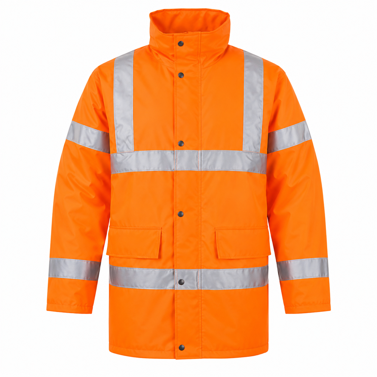 Vızwell VWJK01 300D Oxford Reflektörlü İçi Kapitoneli Turuncu Parka