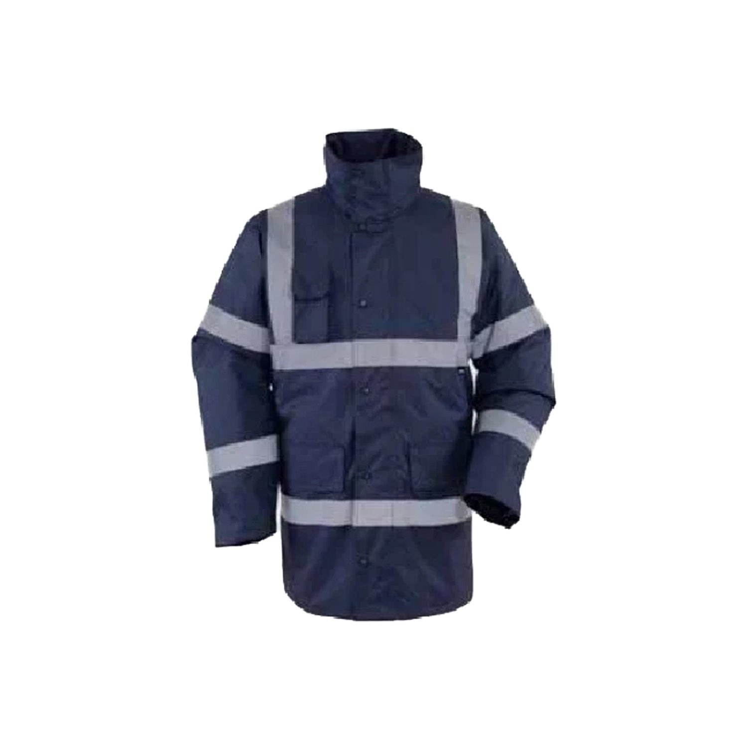 Oxford Kumaş Reflektörlü İçi Kapitoneli Lacivert Parka L