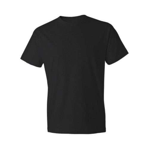Penye T-Shirt Kısa Kollu V Yaka Siyah