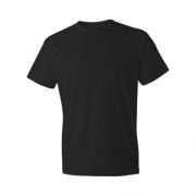 Penye T-Shirt Kısa Kollu V Yaka Siyah