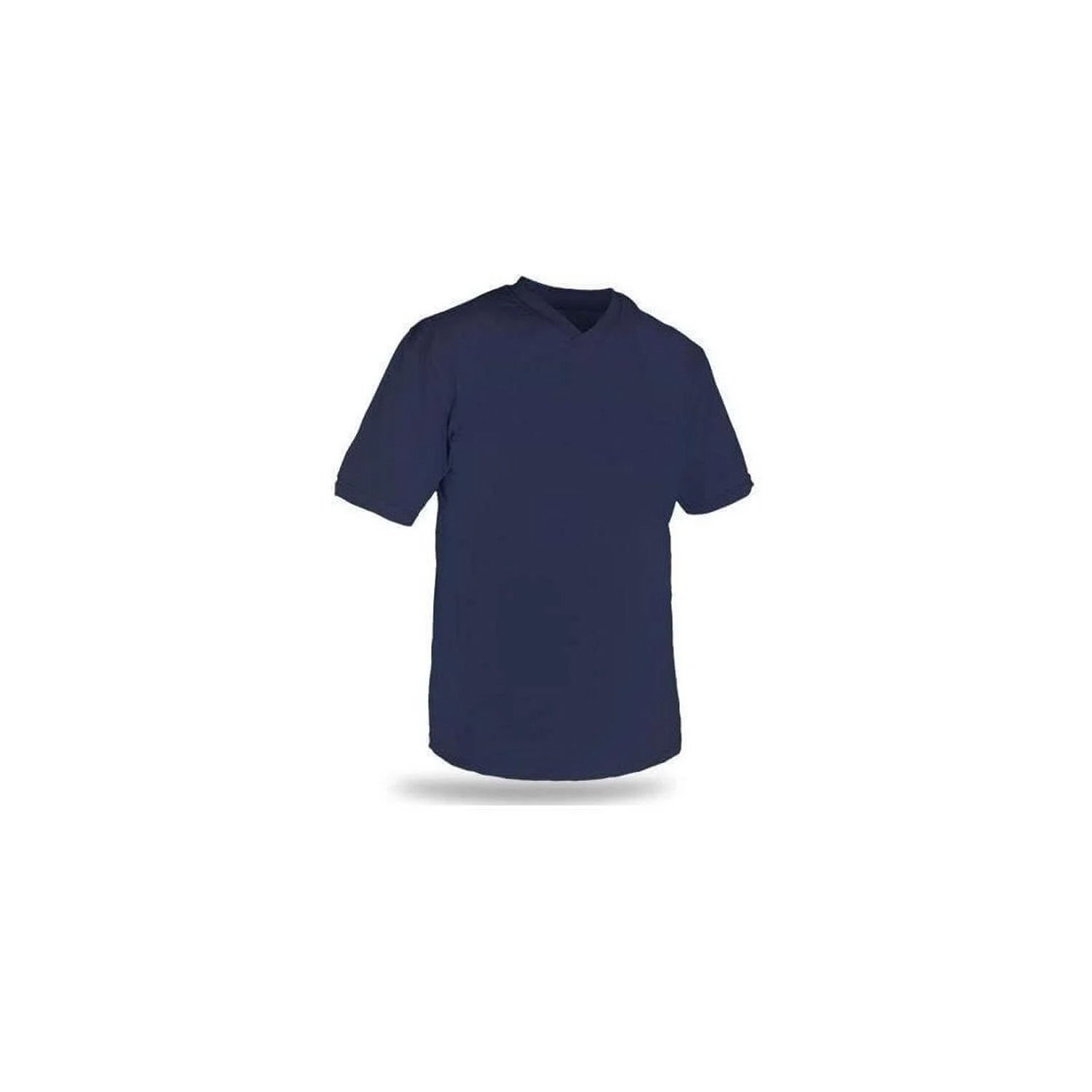 Penye T-Shirt Kısa Kollu V Yaka Lacivert