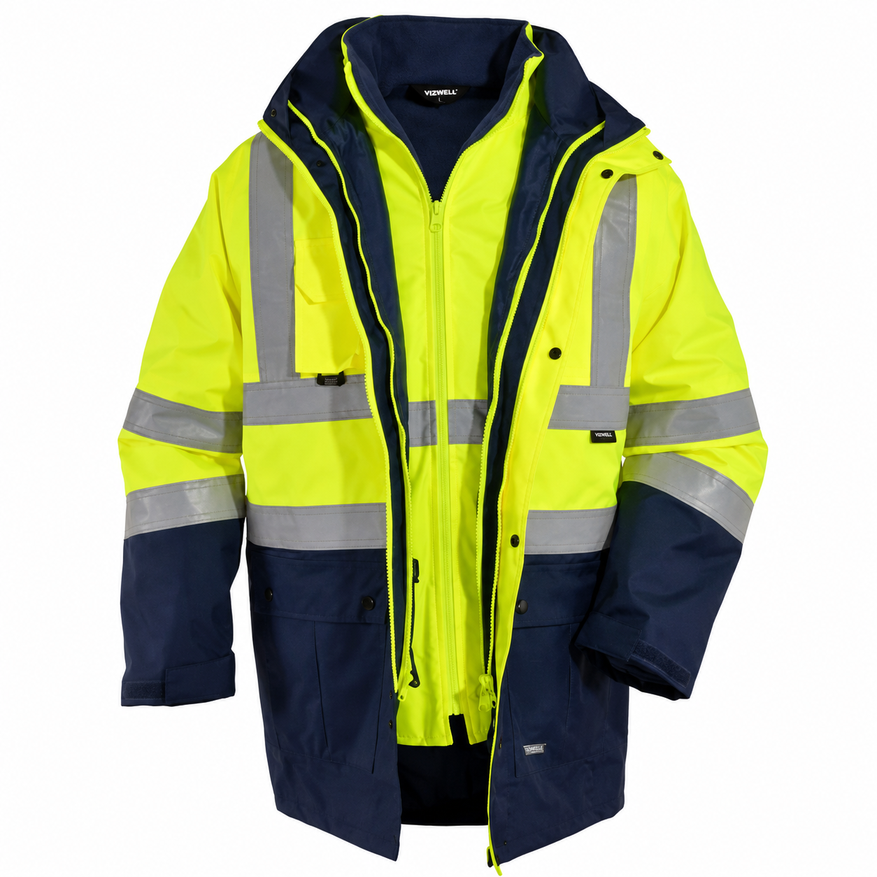 Vızwell Vwjk44 300D Oxford 5+1 Reflektörlü Parka – 5 Farklı Kullanım Modeli