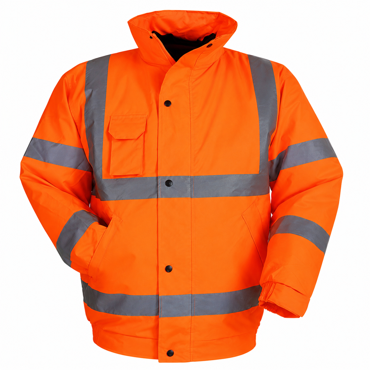 Vizwell VWJK04 Reflektörlü 300D Oxford Turuncu Bomber Mont