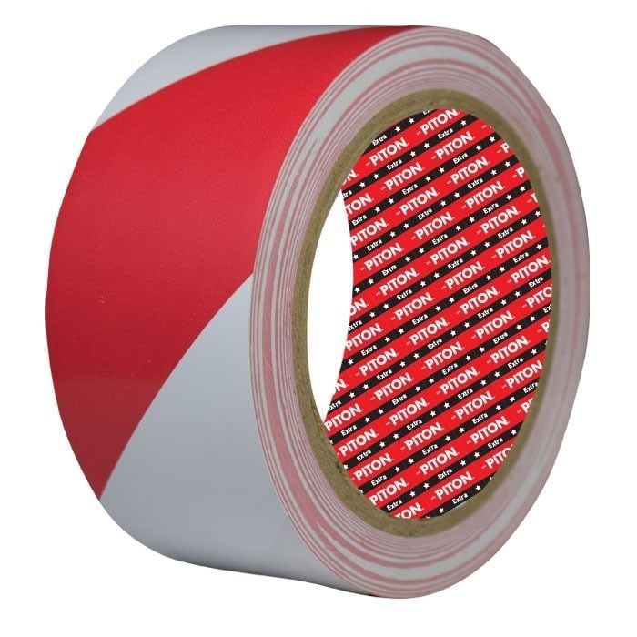 Yer İşaretleme Bandı Kırmızı-Beyaz 50mm x 30m