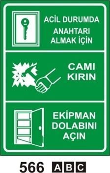 Acil Durumda Anahtarı Almak İçin Camı Kırın Ekipman Dolabını Açın