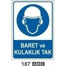 Baret ve Kulaklık Tak 25x35 cm Saç (Galvaniz) 0,50mm