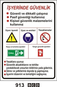 İşyerinde Güvenlik 35x50 cm Saç (Galvaniz) 0,50mm