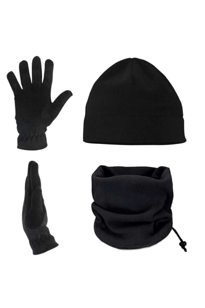 Polar Siyah Bere Boyunluk Ve Eldiven - 3'lü Set