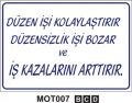 Düzen İşi Kolaylaştırır Düzensizlik İşi Bozar 35x50 cm Dekota (Forex) 3mm
