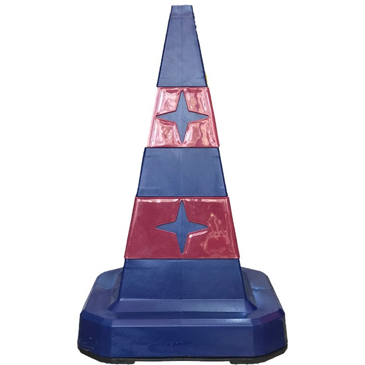 Kedi Gözlü Koni Bordo Mavi Ağırlıklı 60 cm