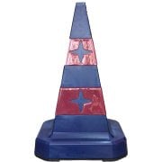 Kedi Gözlü Koni Bordo Mavi Ağırlıklı 60 cm
